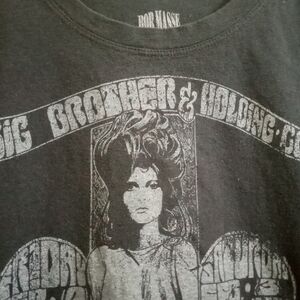 GUC Women's Janis Joplin Big Brother & the Holding Co. Distressed Girlie Tee